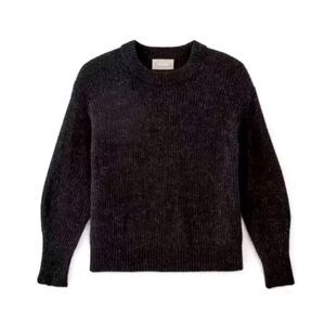 Everlane - The Alpaca Crew in Heathered Black XXS - EUC